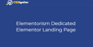 Elementorism Dedicated Elementor Landing Page