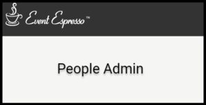 Event Espresso People Admin