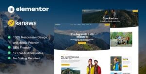 Kanawa - Modern Travel Blog Elementor Template Kit