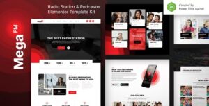 MegaFM - Radio Station & Podcaster Elementor Template Kit