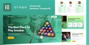 Otaqo - Snooker & Pool Bar Elementor Template Kit