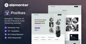 Podkes - Podcast & Audio Streaming Elementor Template Kit