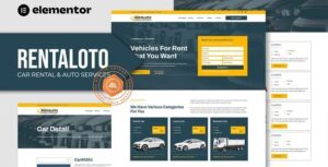 Rentaloto - Car Rental & Auto Services Elementor Template Kit