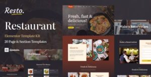 Resto. - Restaurant Catering & Cafe Elementor Template Kit