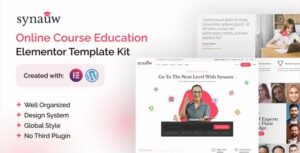 Synauw - Online Course Education Elementor Template Kit