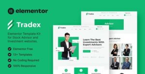 Tradex - Stock Advisor & Investment Elementor Template Kit