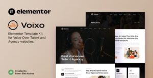 Voixo - Voice Over Talent & Agency Elementor Template Kit