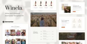 Winela - Wine and Vineyard Elementor Template Kit