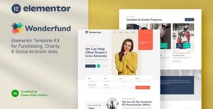 Wonderfund - Fundraising & Charity Elementor Template Kit