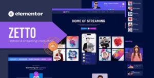 Zetto - Podcast & Streaming Production Elementor Template Kit