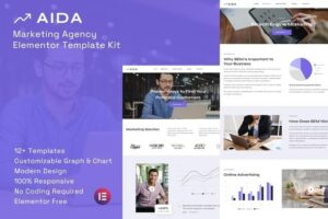 AIDA - Marketing Agency Elementor Template Kit