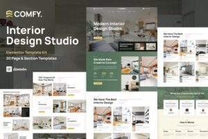 Comfy - Interior Design Studio & Architecture Elementor Template Kit