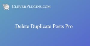 Delete Duplicate Posts Pro