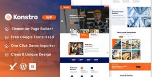 Konstro - Construction WordPress Theme