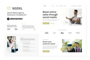 Soziel - Social Media Agency Elementor Template Kit