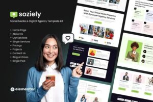 Soziely - Social Media & Digital Marketing Agency Elementor Template Kit