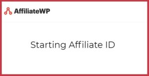 AffiliateWP Starting Affiliate ID