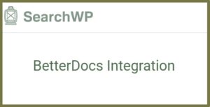 SearchWP BetterDocs Integration