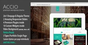 Accio - Responsive Onepage Parallax Agency WordPress Theme