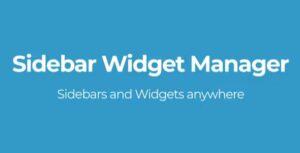 Sidebar Widget Manager