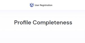 User Registration Profile Completeness