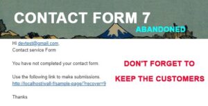 Contact Form 7 Recover Abandoned Form