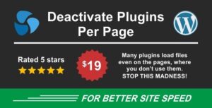 Deactivate Plugins Per Page