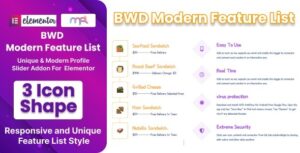 BWD Modern Feature List Addon For Elementor