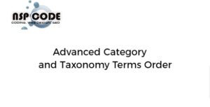 Advanced Category and Taxonomy Terms Order