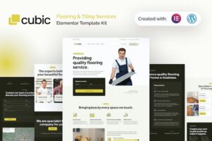 Cubic Flooring & Tiling Services Elementor Template Kit