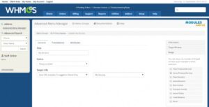 WHMCS Advanced Menu Manager