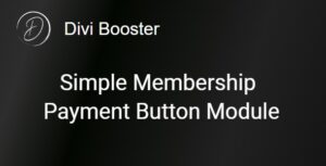 Simple Membership Payment Button Module