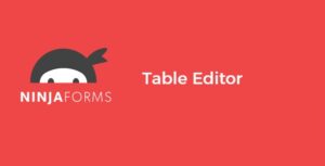 Ninja Forms Table Editor