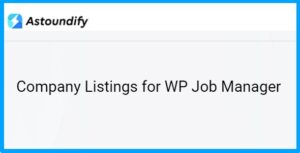 Company Listings for WP Job Manager