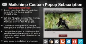 Mailchimp Custom Popup Subscription